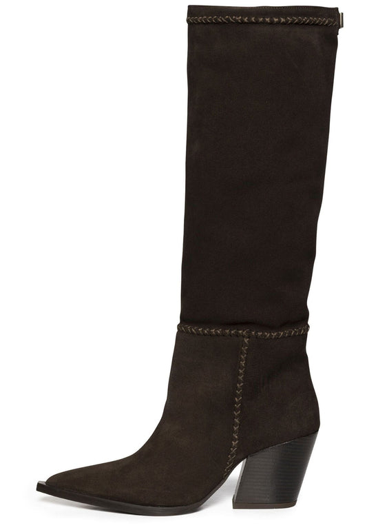 Steve Madden Stiefel Veloursleder Dunkelbraun