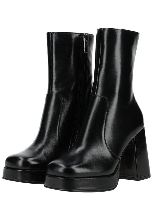 Steve Madden Stiefelette Leder Schwarz/Schwarz