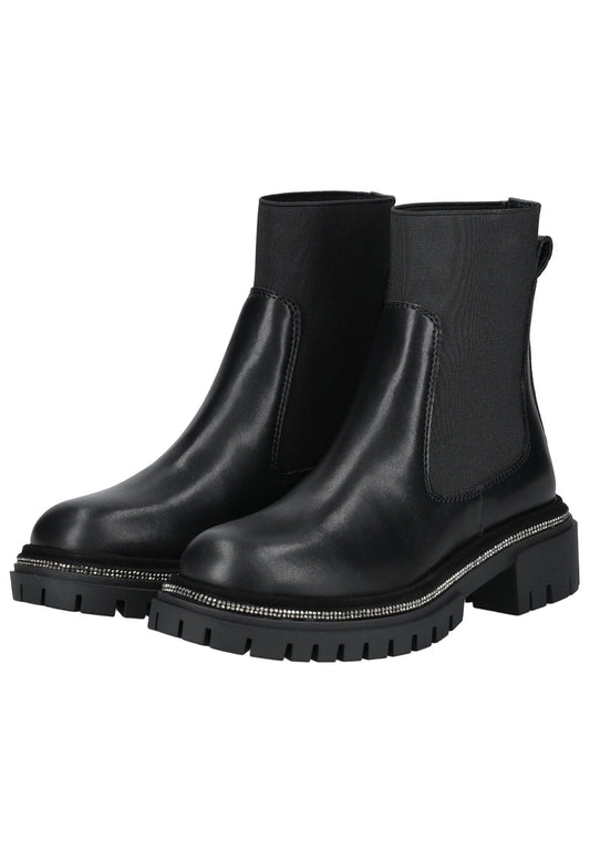 Steve Madden Stiefelette Leder/Textil Schwarz