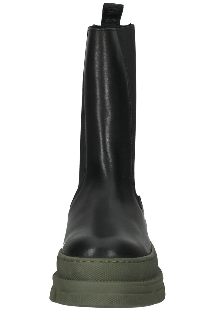 Steve Madden Stiefelette Leder/Textil Schwarz/Grün