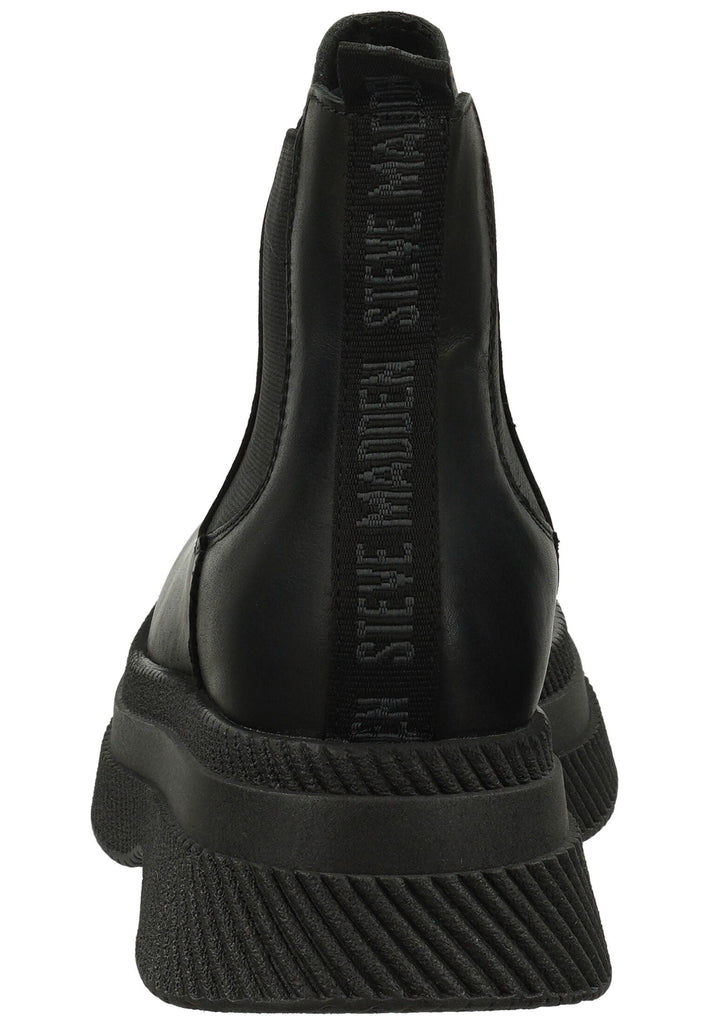 Steve Madden Stiefelette Leder/Textil Schwarz/Schwarz