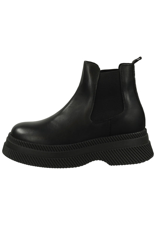 Steve Madden Stiefelette Leder/Textil Schwarz/Schwarz