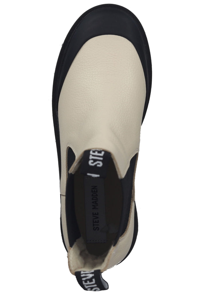 Steve Madden Stiefelette Leder Weiß/Schwarz