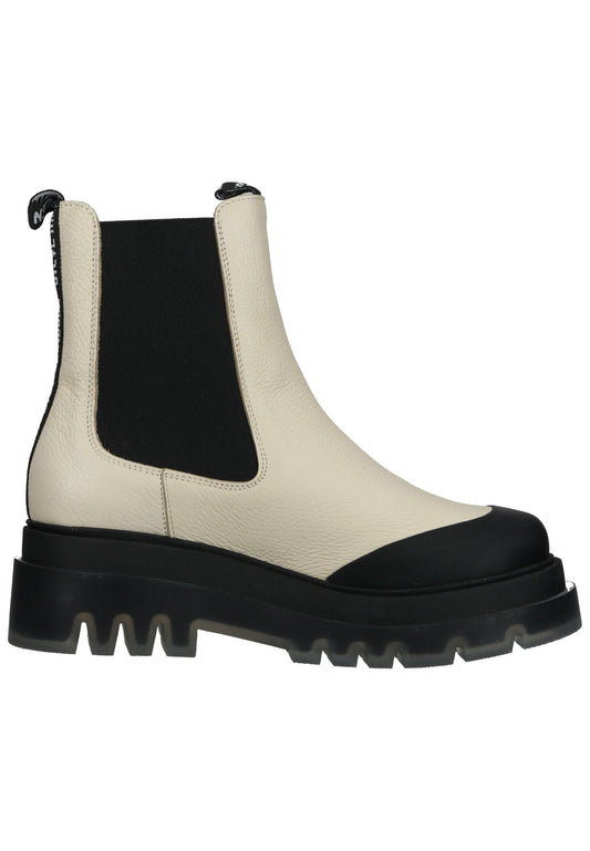 Steve Madden Stiefelette Leder Weiß/Schwarz