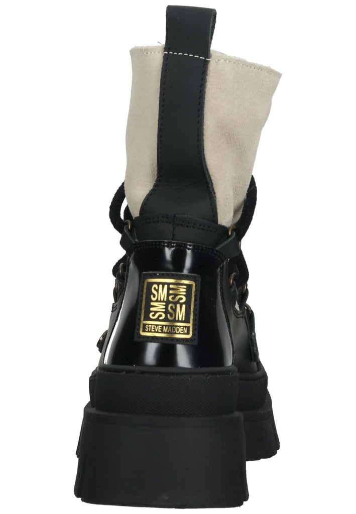 Steve Madden Stiefelette Leder Weiß/Schwarz Warmfutter