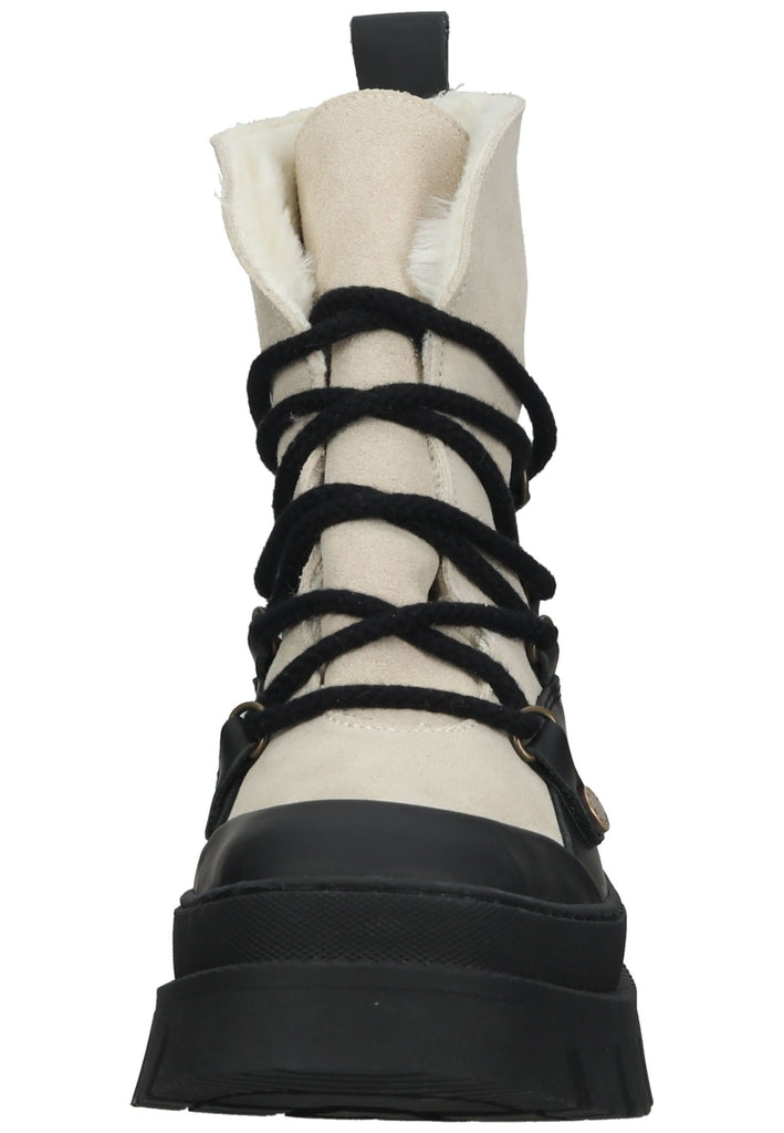 Steve Madden Stiefelette Leder Weiß/Schwarz Warmfutter