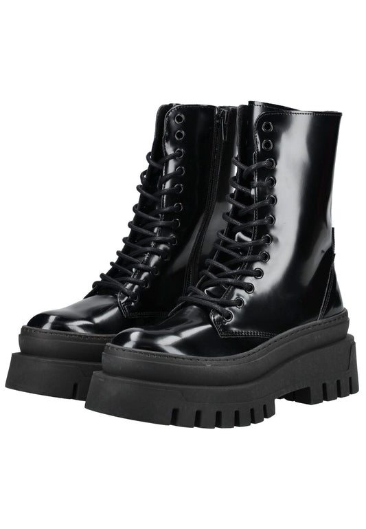 Steve Madden Stiefelette Lederimitat Schwarz Lack
