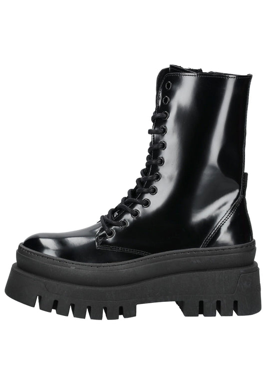 Steve Madden Stiefelette Lederimitat Schwarz Lack