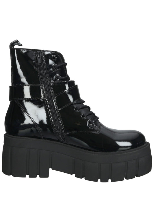 Steve Madden Stiefelette Lederimitat Schwarz Lack