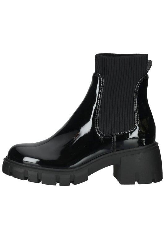 Steve Madden Stiefelette Lederimitat/Textil Schwarz Lack