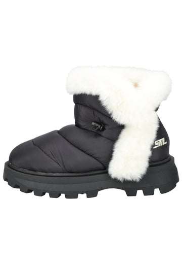 Steve Madden Stiefelette Textil Schwarz Warmfutter