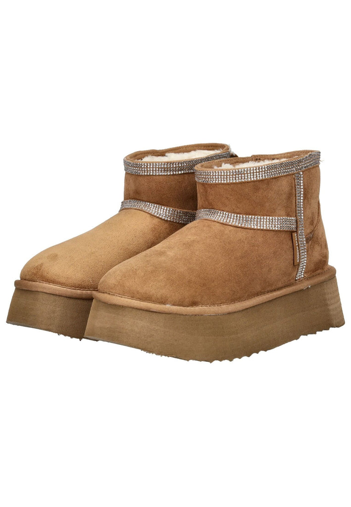 Steve Madden Stiefelette Veloursleder Tan Warmfutter