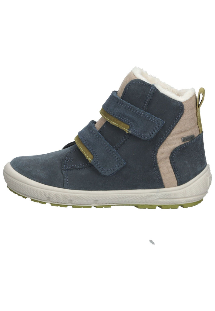 Superfit Halbschuhe Veloursleder Blau/Gelb Warmfutter