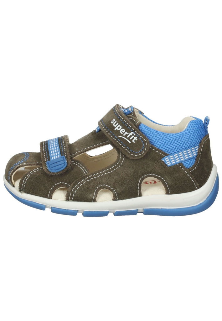 Superfit Halbschuhe Veloursleder/Textil Grün/Blau