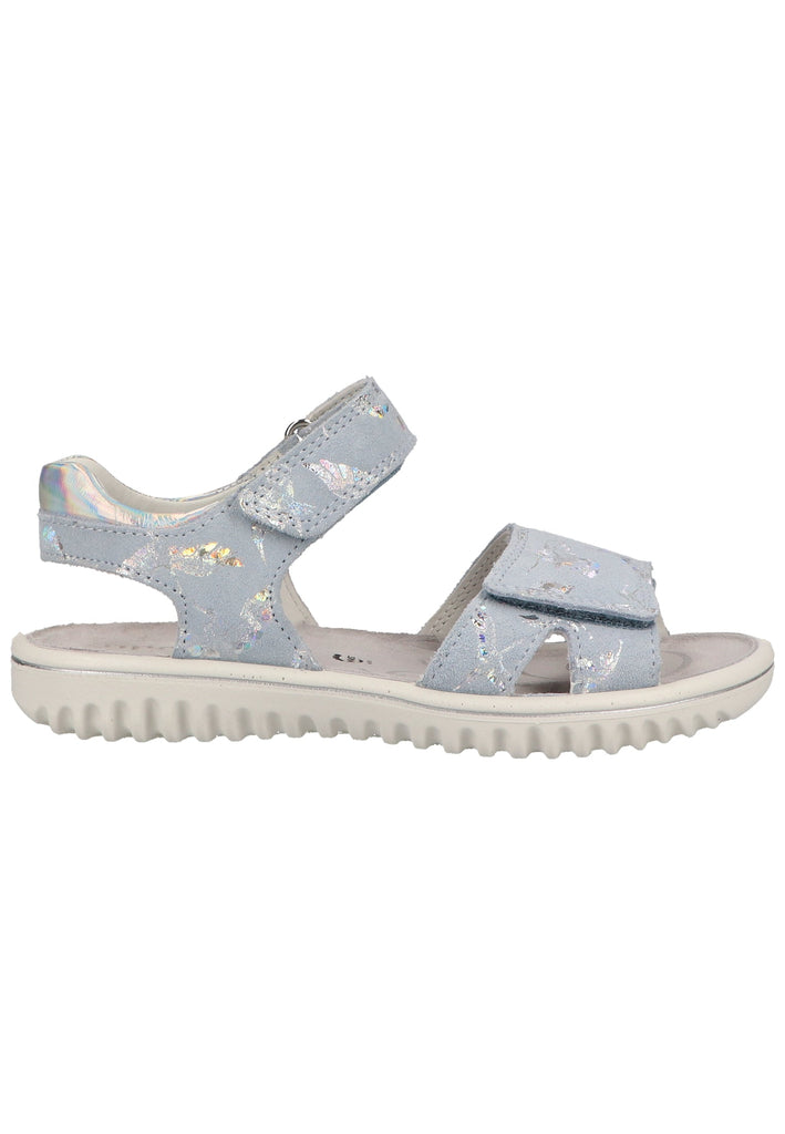 Superfit Sandalen Leder Hellblau/Silber