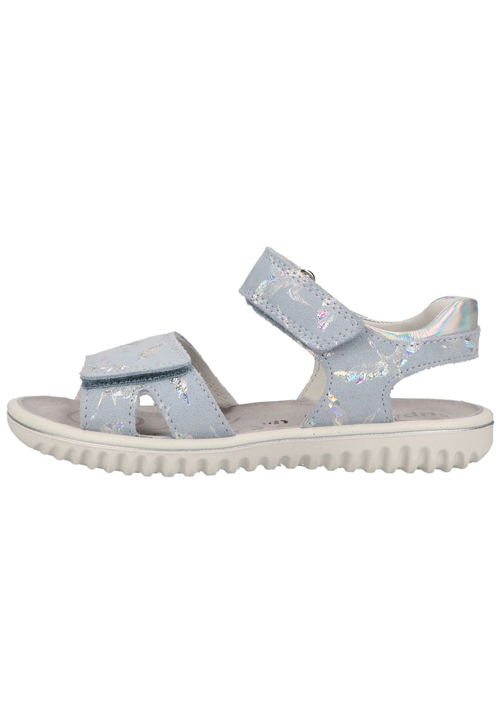 Superfit Sandalen Leder Hellblau/Silber
