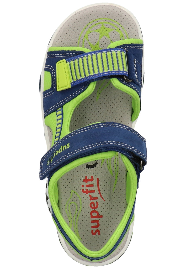 Superfit Sandalen Leder/Textil Blau/Grün
