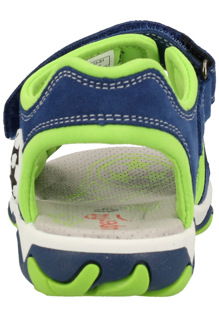 Superfit Sandalen Leder/Textil Blau/Grün