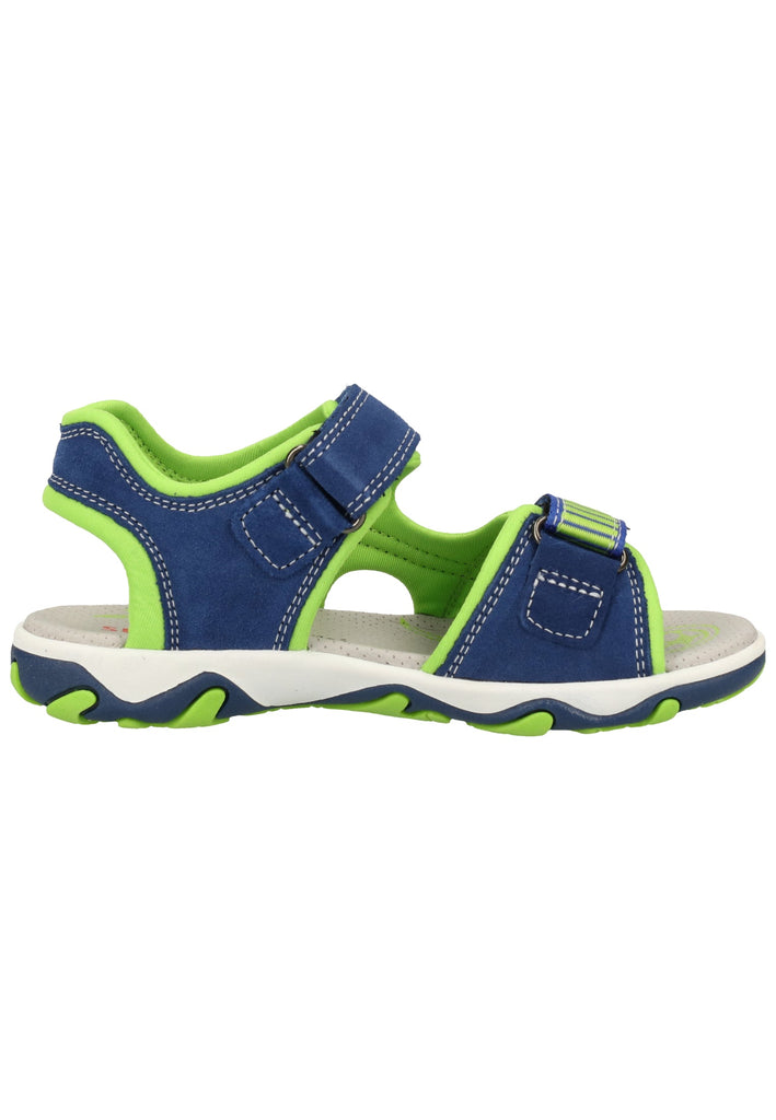 Superfit Sandalen Leder/Textil Blau/Grün