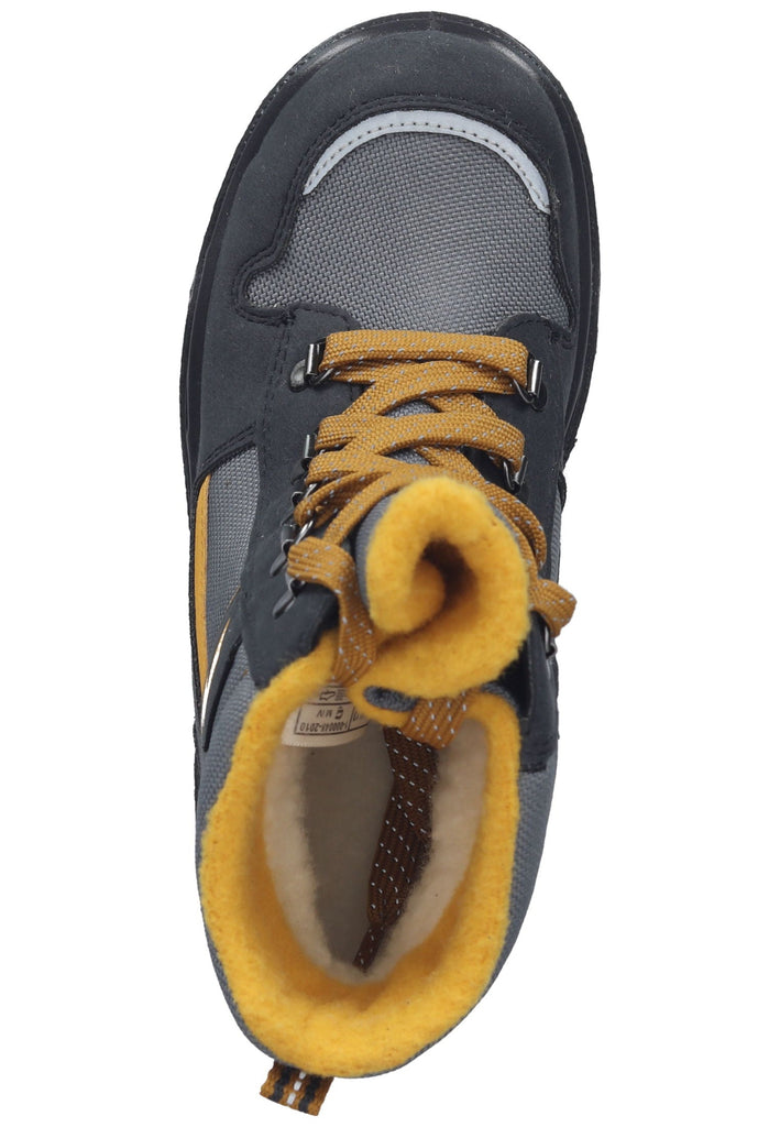 Superfit Stiefel Lederimitat/Textil Grau/Gelb