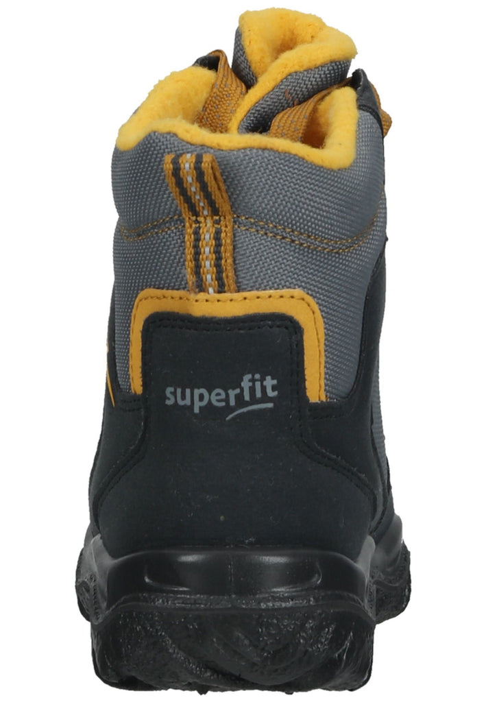 Superfit Stiefel Lederimitat/Textil Grau/Gelb