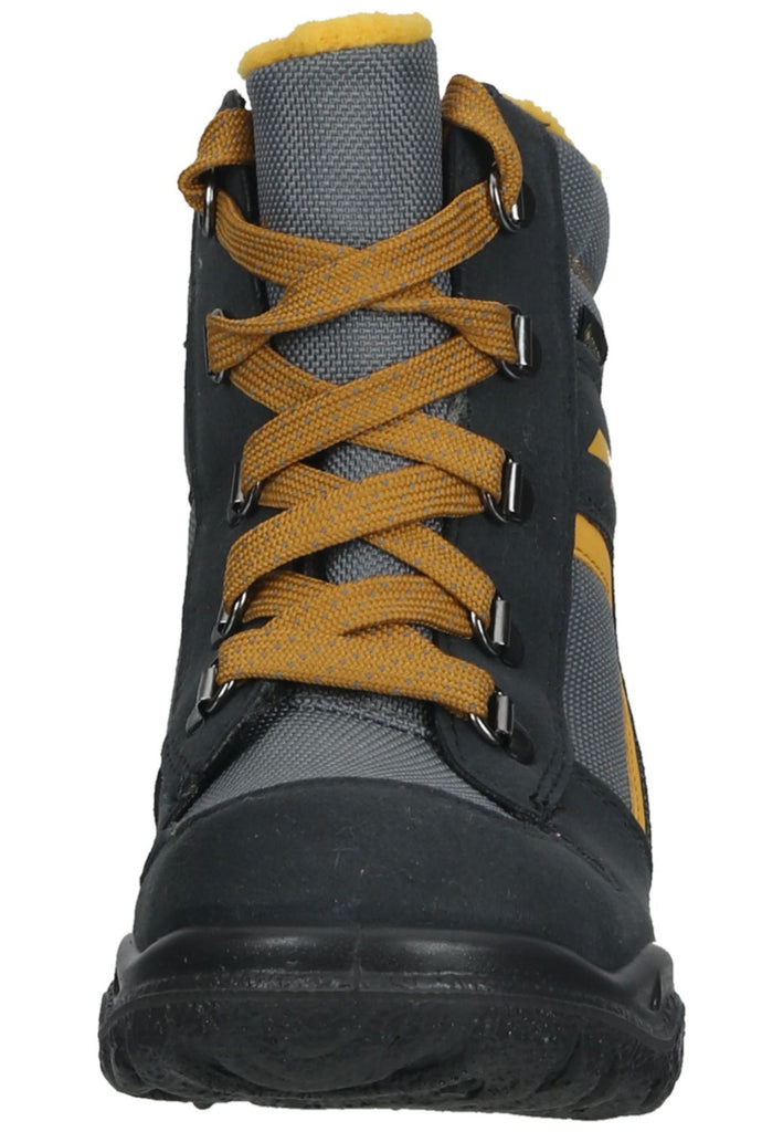 Superfit Stiefel Lederimitat/Textil Grau/Gelb