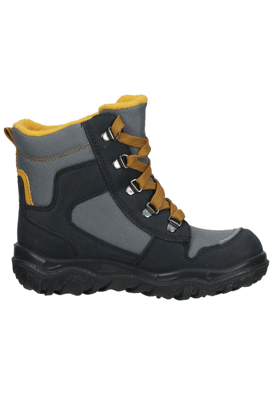 Superfit Stiefel Lederimitat/Textil Grau/Gelb
