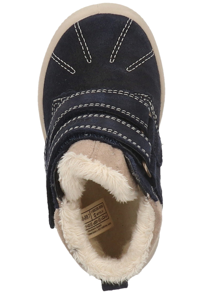 Superfit Stiefel Veloursleder/Textil Blau/Beige Warmfutter