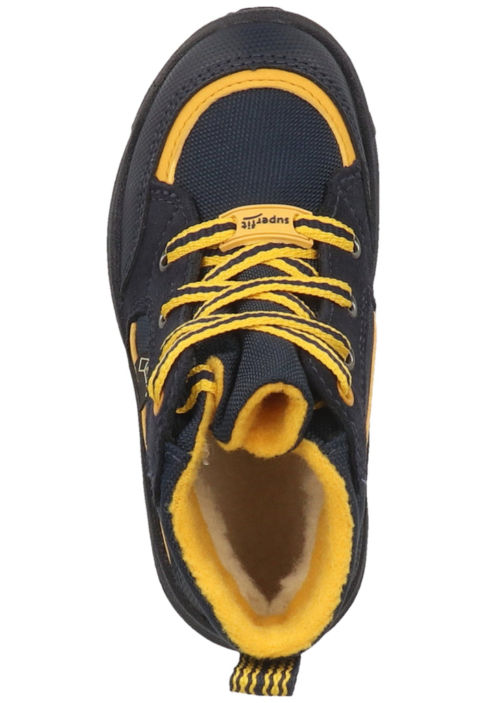 Superfit Stiefel Veloursleder/Textil Blau/Gelb Warmfutter