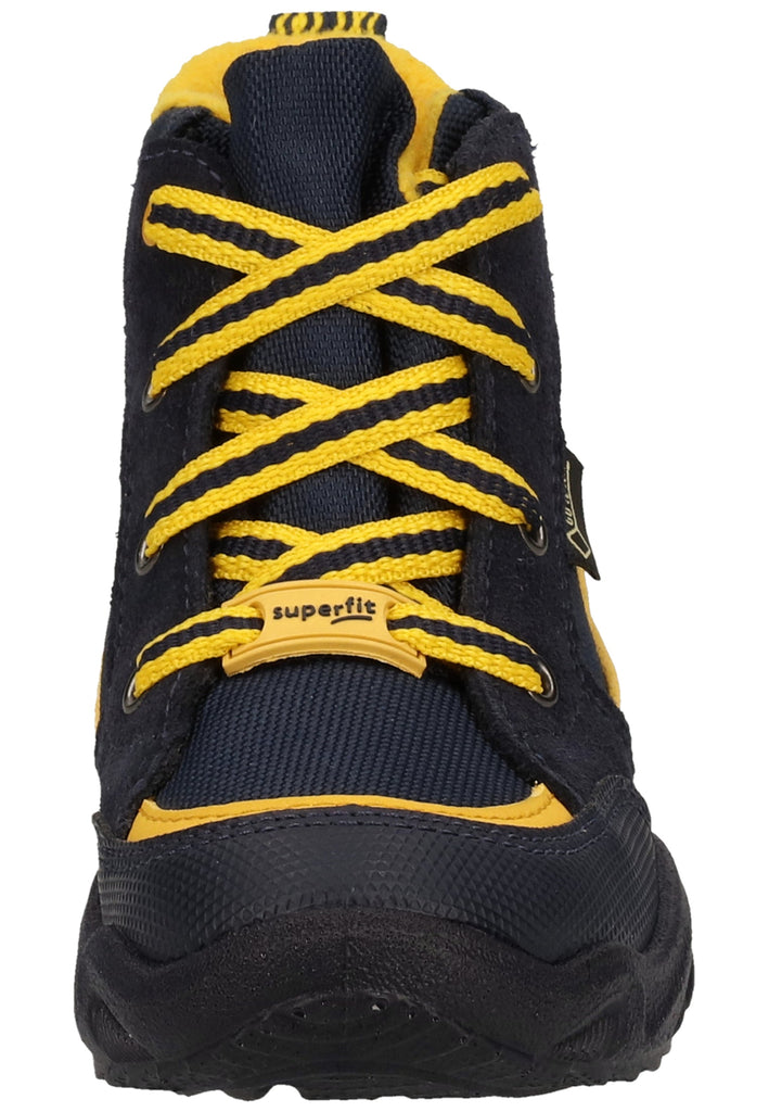 Superfit Stiefel Veloursleder/Textil Blau/Gelb Warmfutter