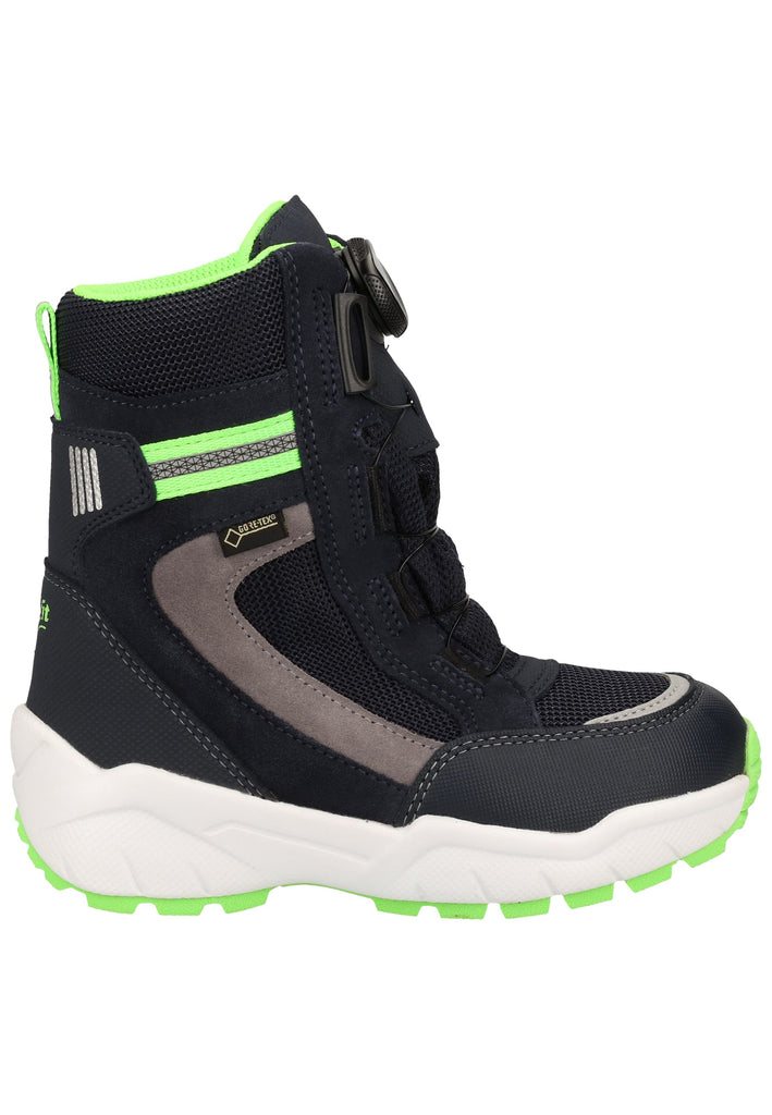 Superfit Stiefel Veloursleder/Textil Blau/Grün Warmfutter