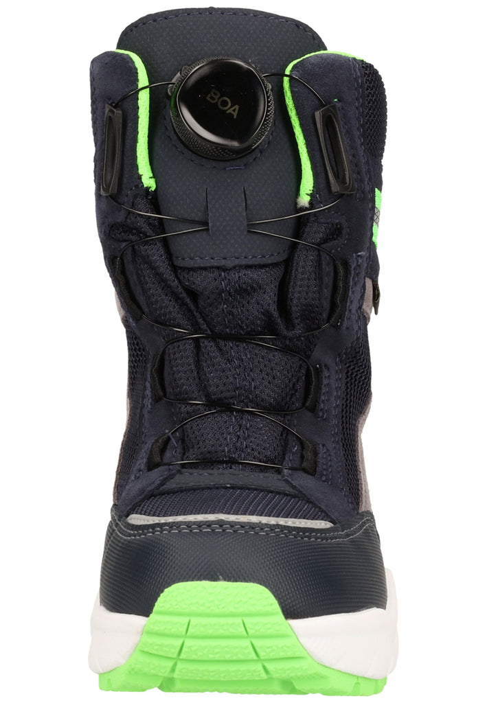 Superfit Stiefel Veloursleder/Textil Blau/Grün Warmfutter