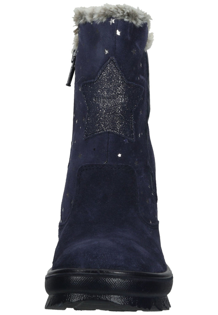 Superfit Stiefel Veloursleder/Textil Blau Warmfutter