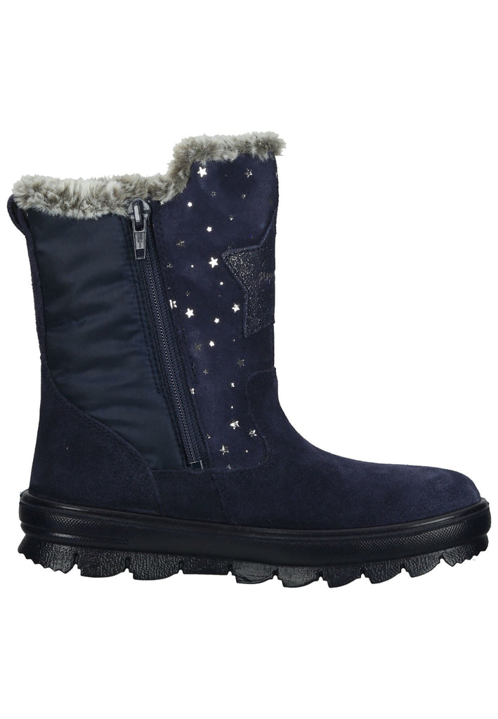 Superfit Stiefel Veloursleder/Textil Blau Warmfutter