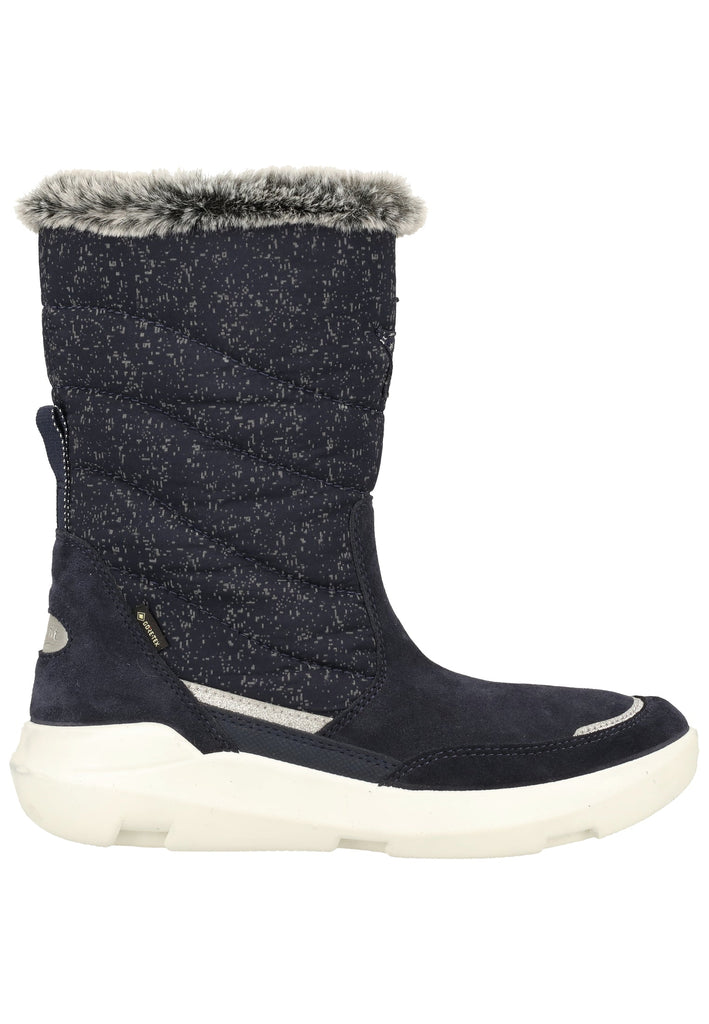 Superfit Stiefel Veloursleder/Textil Blau Warmfutter