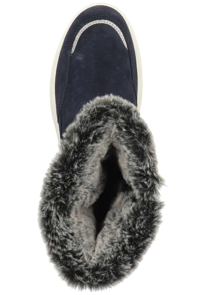 Superfit Stiefel Veloursleder/Textil Blau Warmfutter