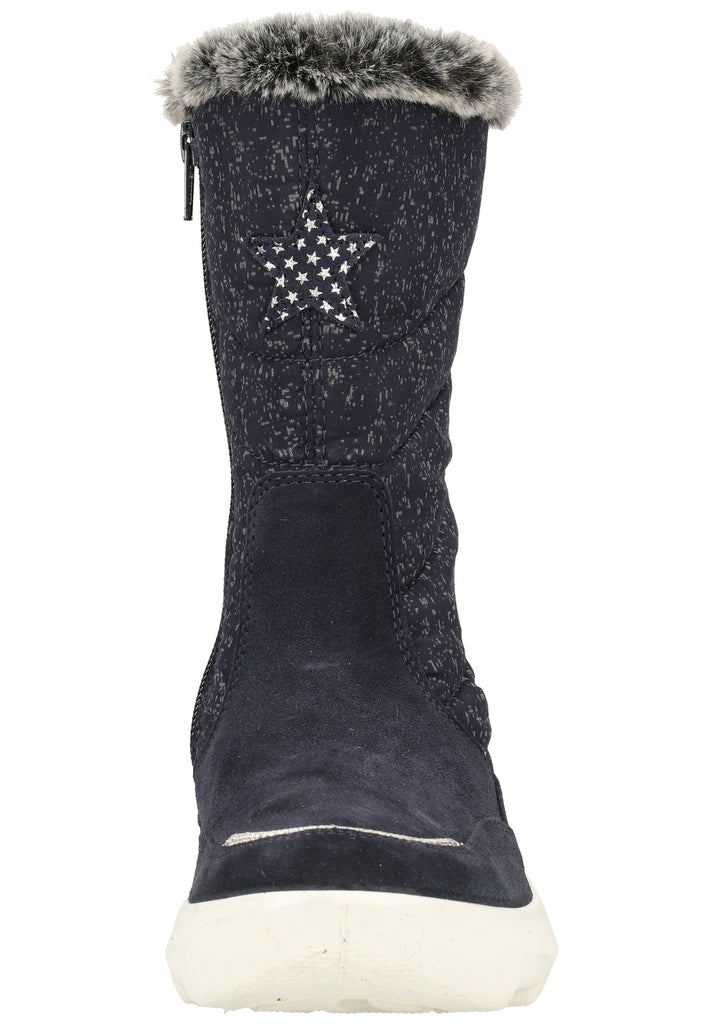 Superfit Stiefel Veloursleder/Textil Blau Warmfutter