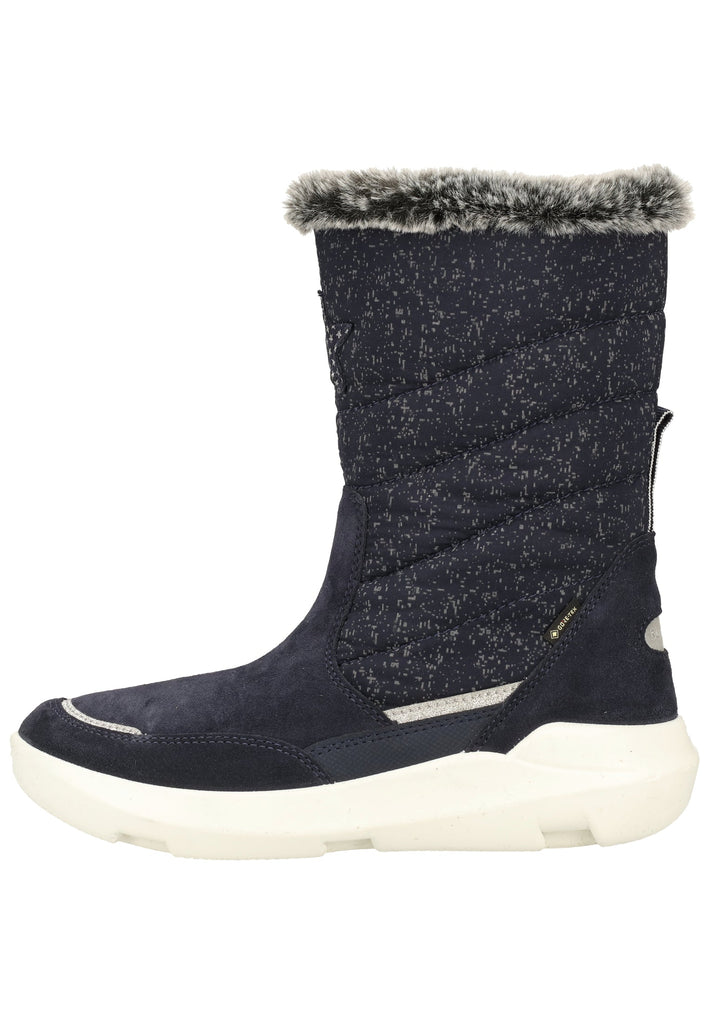 Superfit Stiefel Veloursleder/Textil Blau Warmfutter