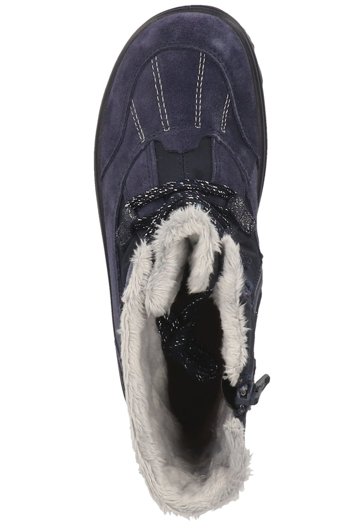 Superfit Stiefel Veloursleder/Textil Blau Warmfutter
