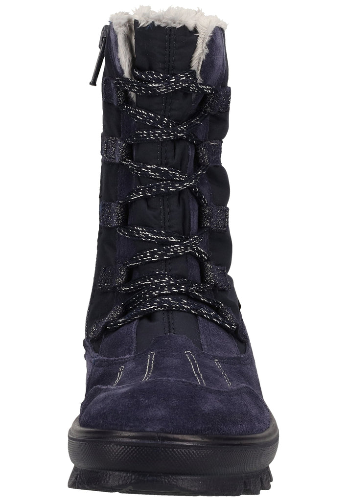 Superfit Stiefel Veloursleder/Textil Blau Warmfutter