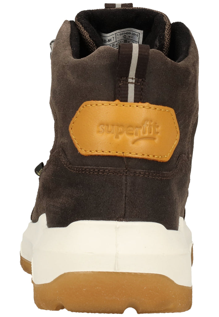 Superfit Stiefel Veloursleder/Textil Braun/Gelb