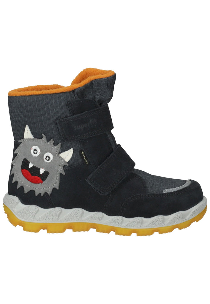 Superfit Stiefel Veloursleder/Textil Grau/Gelb Warmfutter