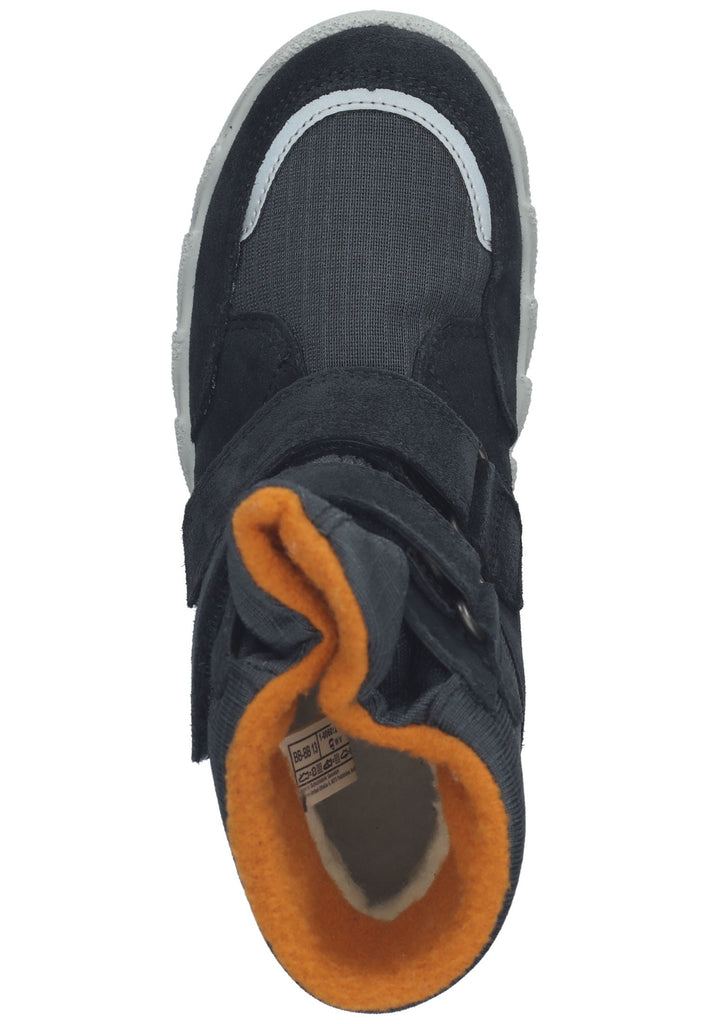 Superfit Stiefel Veloursleder/Textil Grau/Gelb Warmfutter