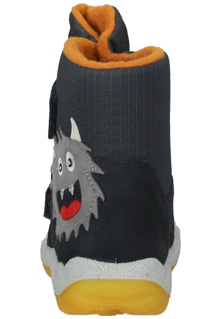 Superfit Stiefel Veloursleder/Textil Grau/Gelb Warmfutter