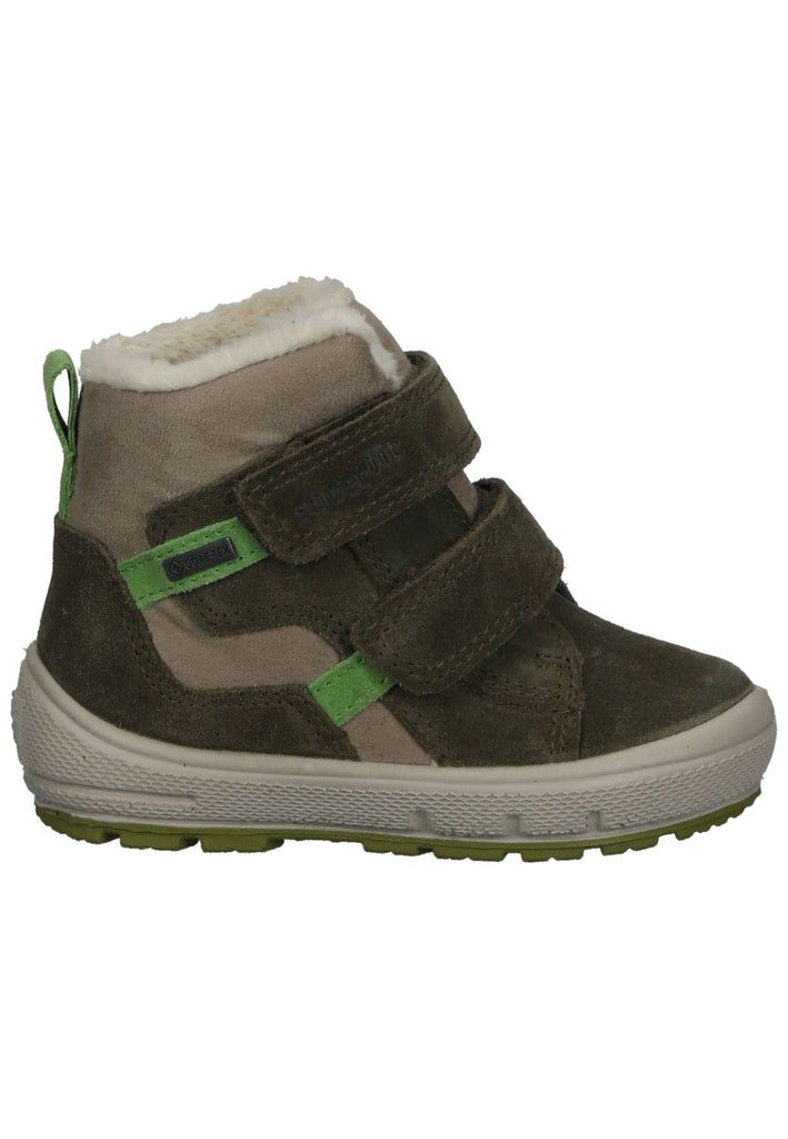 Superfit Stiefel Veloursleder/Textil Grün Warmfutter