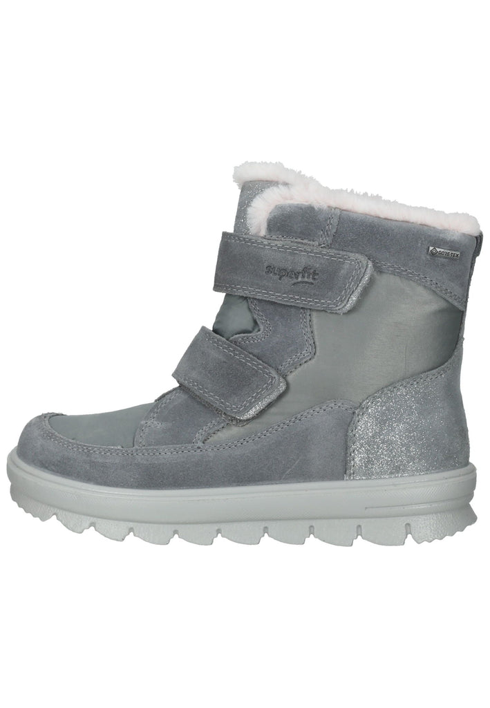 Superfit Stiefel Veloursleder/Textil Hellgrau Warmfutter