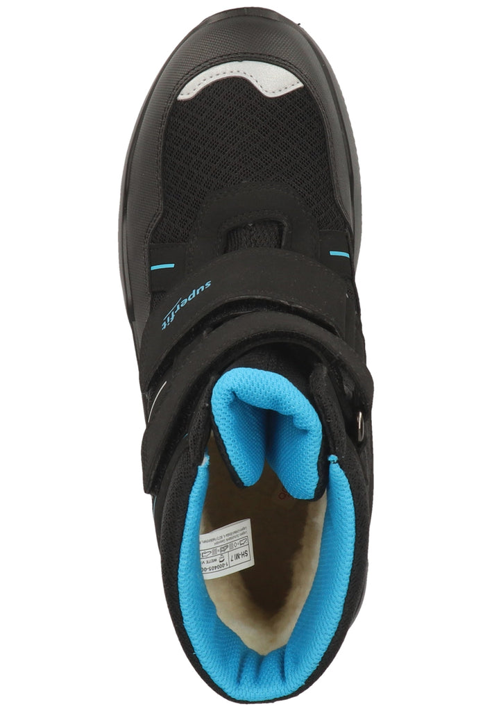 Superfit Stiefel Veloursleder/Textil Schwarz/Blau Warmfutter