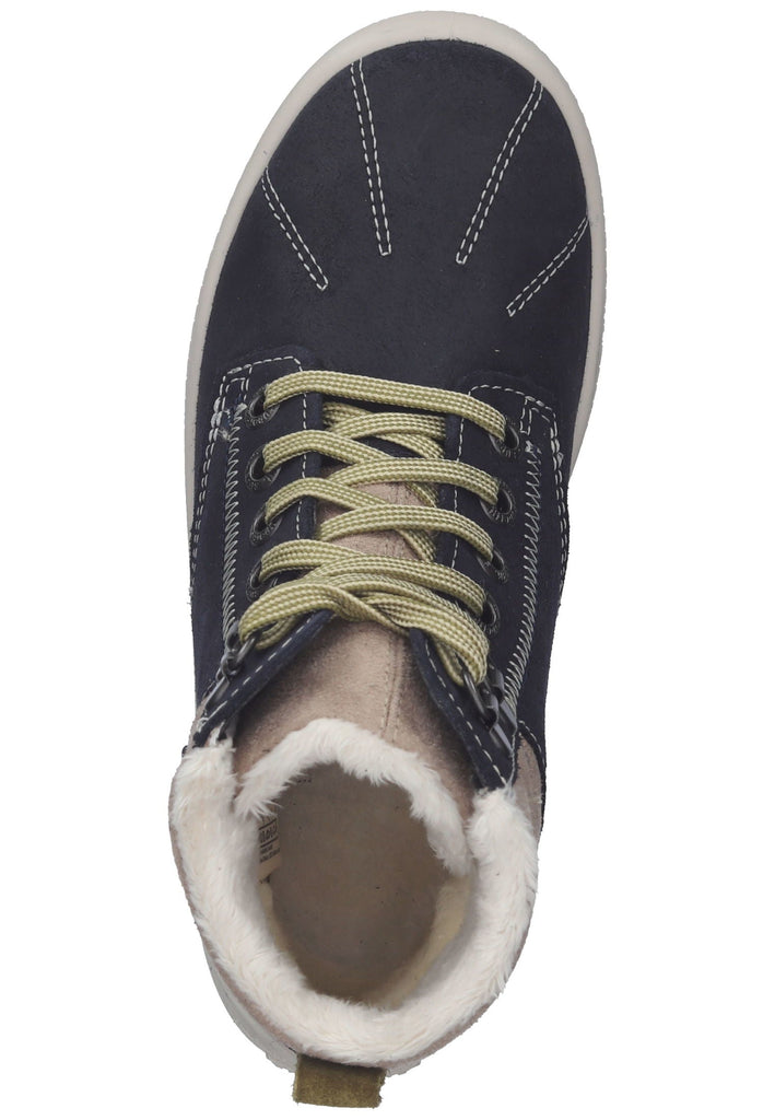 Superfit Stiefelette Leder/Synthetik Blau/Beige Warmfutter