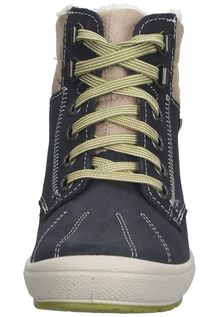 Superfit Stiefelette Leder/Synthetik Blau/Beige Warmfutter