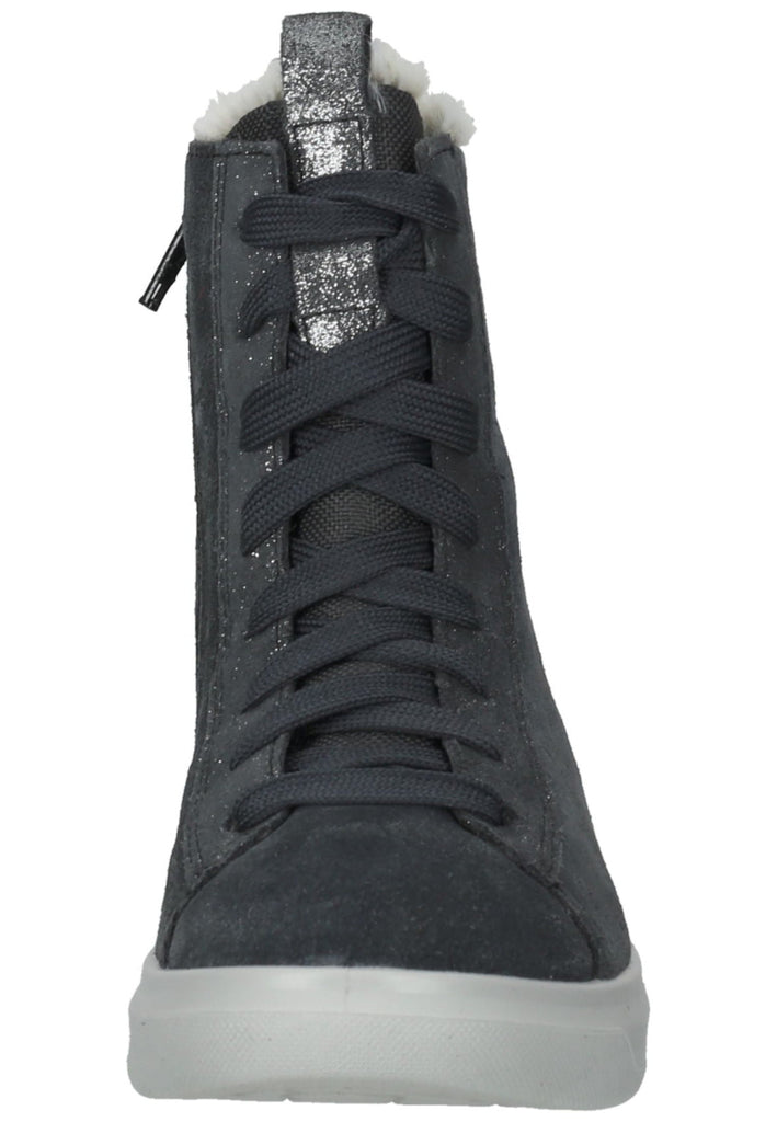 Superfit Stiefelette Leder/Textil Grau Warmfutter